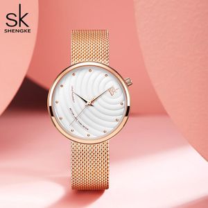 Нарученные часы Top Brand SK Women Quartz Watch Stainable Steel Brap Lady For For Frist Watches Zegarek Horloges Vrouwen