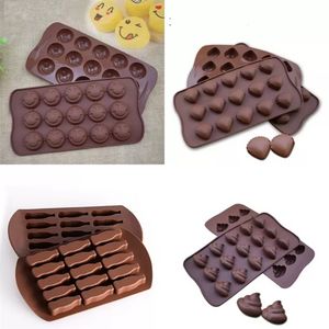Diy Silicone Mould Smiling Face Shell Little Coke Mold Cake Chocolates Ice Lattice Molds Sell Well with Various Pattern A0329