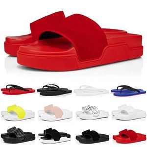 Homens Mulheres Chinelos Luxo Sandálias Slides Triplo Preto Branco Vermelho Rebite Chinelos Plana Praia Hotel Plataforma Sandália Interior Com Tamanho da Caixa 38-46