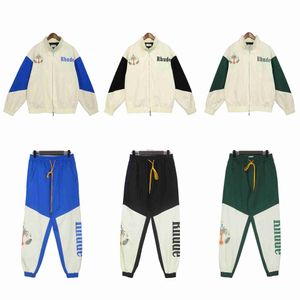 rhude calças curtas de designer calças rhude primavera outono oversized windrunner jaquetas jaqueta fina casaco masculino esportes blusão jaqueta explosão rua wear 592