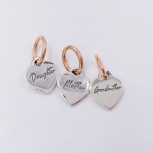 Generation of Hearts Triple Dangle Charm 925 Silber Leder Pandora Moments for Christmas Day Fit Charms Beads Bracelets Jewelry 782648C00 Andy Jewel