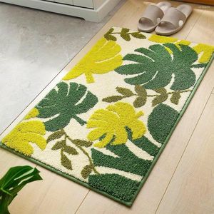 Tapetes domésticos tapetes domésticos planta jacquard banheiro absorvente piso lavável não deslizante