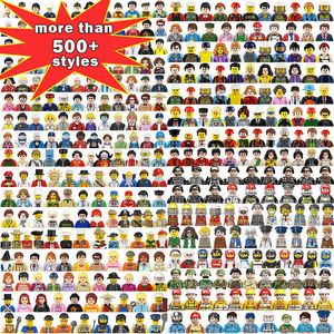 Minifig Building Bluki Figure Figurki Zabawki dla chłopców Doktor Swat Nauczyciel Cook Filmy astronauta postacie Armia Brick Children DIY Prezenty W0329