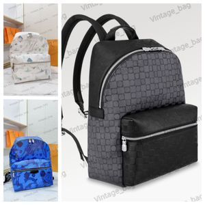 Discovery Backpack PM for Men Plaid Pattern Letter Monograms Knapsack Adjustable Strap Satchels Bookbag Luxurys Large Capacity Handle Bag College Bags N40436