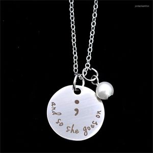 Pendant Necklaces Fashion Simple JUST BREATHE Inspirational Hand Stamped Engraved Custom Charm Necklace Gift Jewelry