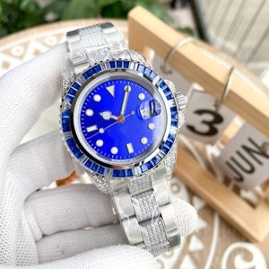 Diamond Mens Watch Wristwatch Automatic Movement Waterproof 40mm Stainless Steel Strap Fashion Wristwatches Montre De Luxe