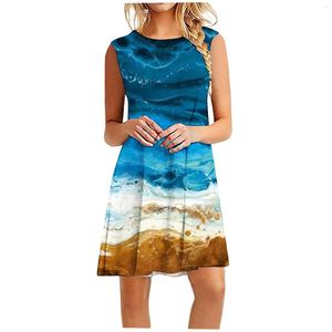 Casual Dresses Women Summer Beach Sleeveless For Fitted