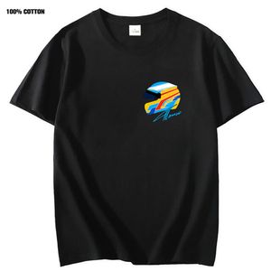 Kvinnors t -skjorta skjorta Fernando Alonso hjälm tshirt 100 bomull överdimensionerade y2k kläder roliga videospel män kläder kort ärm topp 230330