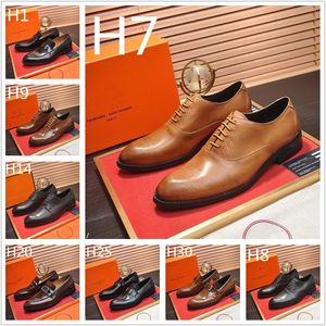 MM 38Model Slip Men Leather Dress Shoes Man Oxfords Lace-Up Business Designer Luxury Dresses Men's Casual Shoes 2022 New Classic Mens Suits Shoe 33