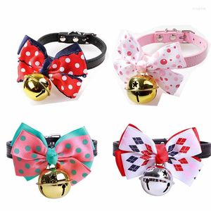 Dog Collars Pet Neck Ring Gentleman Bow Tie Big Bell Cat Collar Gift Accessories Cute Environmental Protection