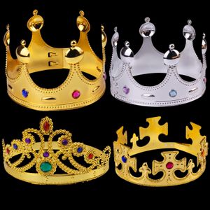 Chapéus de festa King Crown Halloween Ball Dress Up Plástico Crown cetro.