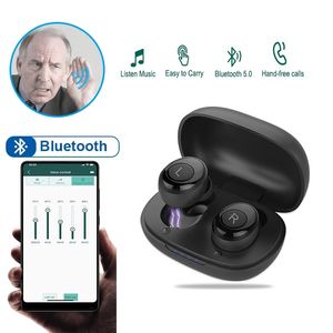 Ear Care Supply Bluetooth hörapparat Uppladdningsbar Invisible AIDS -app Digital ljudförstärkare för dövhet Wireless Aparelho Auditivo 230329