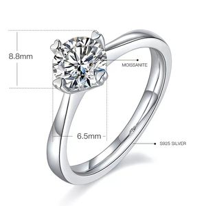Silver ring rings designer rings love ring for women fashion engagement moissanite ring wholesale gold rings luxury ring classical ring M02A 5A with gift box