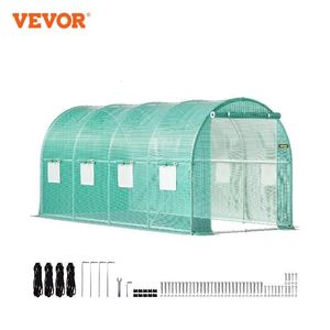 Inne zapasy ogrodowe Vevor Walk in Tunnel Greenhouse Ocynkowana ramka wodoodporna pokrywka 15x7x7 10x7x7 20x10x7 12x7x7 ft szklarnia zimne ramki 230330