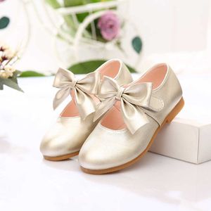 Athletic Outdoor New Spring Summer Autumn Children Shoes Girls Shoes Princess Shoes Fashion Kids Single Shoes Bow-knot Casual Sneakers Flats W0329