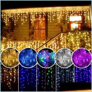 Sonstiges Event Partyzubehör LED-Streifen String Dekoration Licht 220V für Halloween Weihnachten Flash 10M 33 Ft 100 Drop Delive Dh3Au