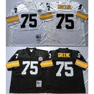 American football wear Joe Greene 75 jerseys throwback men white black shirt mitchell ness adult size stitched jersey mix order