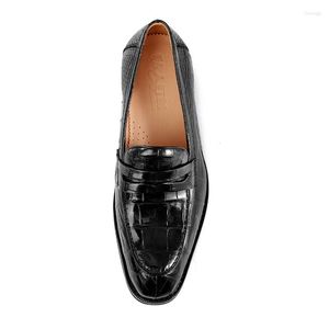 Klädskor affärer fritid mode mäns minimalistisk högkvalitativ slip på formella kontor äkta läder sneakers