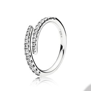 Autentiska Sterling Silver Lines of Sparkle Ring för Pandora CZ Diamond Wedding Designer smycken Ringar för kvinnor flickvän gåva kärleksring med originallåda
