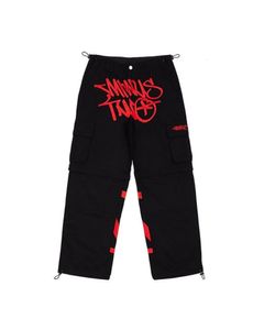 Spodnie damskie Capris Odłączane spodnie Vintage Spodnie Kobiety luźne streetwearne mody multi kieszeni dżinsy z szerokości nogi Y2K Hip Hop Workear 230330