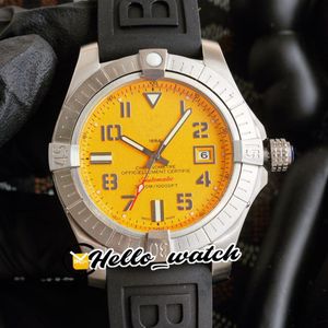 Nuevo II Seawolf A1733010 Dial amarillo Reloj Automatic Mens Reloj 316L de acero Correa de goma negra Relojes de alta calidad HWBE Hello 276C