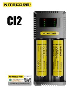 Autentisk Nitecore CI2 QC-laddare Digicharger LCD Display Fast Intelligent Dual 2 Slots PD USB-C LADDNING FÖR IMR 18650 21700 Universal Li-ion Battery vs UI2 UM2 D2 SC2 I2 I2