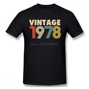 Mens Tshirts Vintage 1978 Мужская футболка летняя смешная негабаритная валочная хлопковая индивидуальная одежда с коротким рукава