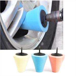 Vehicle Protectants Auto Wheel Polishing Sponge Used For Electric Drill 3inch/ 4inch Burnishing Conical Pad SuppliesCare