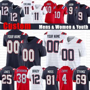 Matthew Judon Tom Brady Maßgeschneiderte Fußballtrikots Marcus Mac Jones Julian Edelman Hightower Bailey Zappe Devin McCourty Randy Moss JuJu Smith-Schuster Mike Gesicki