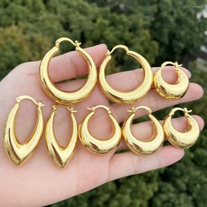 Çember küpeler altın renkli moda enfes vintage yuvarlak daire kadınlar için geometrik düğün takı hediyeleri