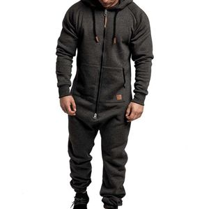 Men's Tracksuits Winter clothing Soft and comfortable Men's warm jumpsuit 5-color Men's jumpsuit Solid jogging 230330