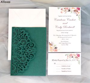 Hollow Elegant Laser Cut Wedding Invitation Card Greeting Card RSVPカードパーティーでビジネスをカスタマイズするウェディングデコレーションAL9988