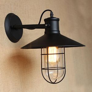 Lampa ścienna czarny strych w stylu oświetlenia przemysłowe oświetlenie domowe edison retro vintage sconce aplikacja LED Arandela