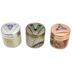 4 Layers 63MM Zinc Alloy Waist Knit Vertical Triangle Cover Grinding Paint Grinder Smoke Set