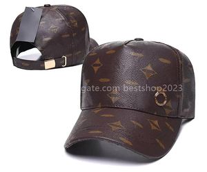 Klassisk designer Ball Cap High Quality Leather Fealises Men's Baseball Cap Fashion Women's Cap justerbar lyxvariation