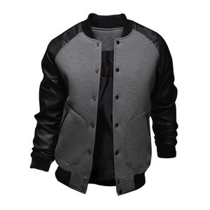 Herrjackor Autumn Man Jacket Coat Casual Hip Hop Baseball Men mode streetwear Patchwork Chaqueta Hombre 230329