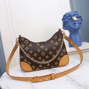 Women's Brown flower pochette clutch bag Luxury Designer boulogne tote handbags crossbody travel bags M45832 classic leather mens purses gold chain shoulder Bags