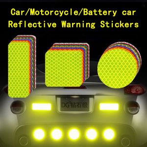 Adesivos da porta do carro adesivos refletivos de pára -choques Aviso de adesivos refletors de automóveis de bicicleta de moto de moto automóveis acessórios de carro