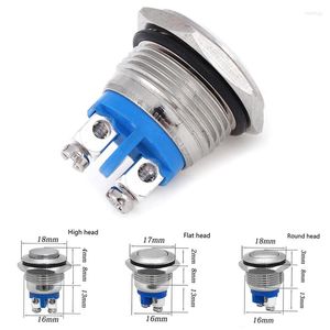 Smart Home Control 16mm IP67 Metal Push Button Switch Waterproof Nickel Plated mässing Självhöjning Momentant Låsning Latching No High/Flat