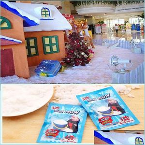 Weihnachtsschmuck Instant Snow Magic Prop Artificial Powder Simation Fake für Night Party Decor Drop Delivery Hausgarten Fes Dhrbh