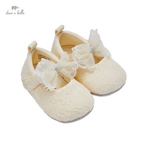 Första vandrare DB1221767 Dave Bella vår mode Baby Girls Bow Floral First Walkers 230330