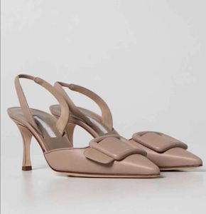 Yaz Slingback Maysli Sandal Kadınlar Süet High Topuklu Ayakkabılar Boklu Stiletto Yüksek Topuklu 70mm Düğün Elbise Pompaları Marka Kutusu EU35-43