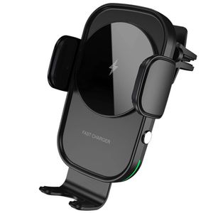 CW15 15W Fast Wireless Car Charger Automatic Sensor Cell Phone Holder with Vent Mount Clip Compatible for iPhone 12 13 14 Pro Max Plus Mini 11 Pro XS/XR