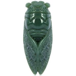 Hetian jade QINGYU natural jade cicada pendant golden cicada pendant promotion gifts266Z