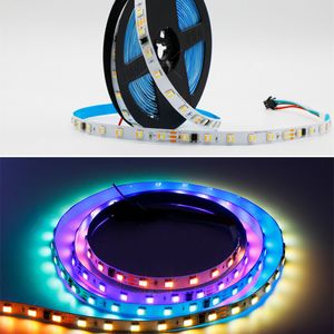 5M RGBWW LED -strip DC24V FW1906 Liknar WS2812B 10Pixlar/60LEDS/M Individuell adresserbar Spi RGB och CCT Pixel LED Strip Light IP20