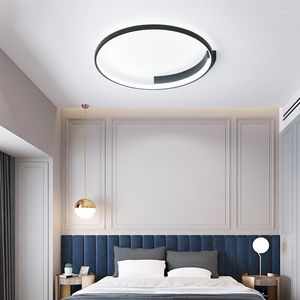 Ceiling Lights Led Lamp For The Bedroom Kitchen Dining Room Iron Wave Lustre White Black Suspended Chandelier Home Lighting