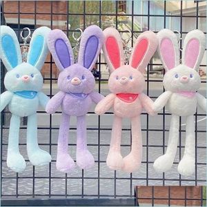 Andere festliche Party Supplies Ostern Kaninchen Spielzeug mit Schlüsselanhänger Spring Event Kinder Plüsch Geschenke Cute Bunny Big Ears Stofftier Drop D Dh8M3