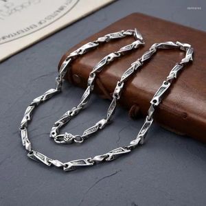Chains Joker Sautoir S925 Pure Silver Six Words Personality Fashion Sweater Chain Necklace Ancient Men Gifts