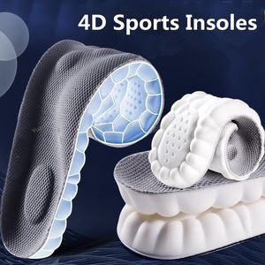 Shoe Parts Accessories 4D Sports s Insoles Super Soft Running Insole for Feet Shock Absorption Baskets Sole Arch Support Orthopedic Inserts 230330