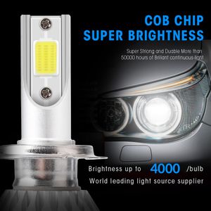 مصابيح LED C6 H1 H3 مصابيح المصابيح الأمامية H7 COB LED أضواء السيارة H4 880 H11 HB3 9005 HB4 9006 H13 6000K 72W 12V 7200LM